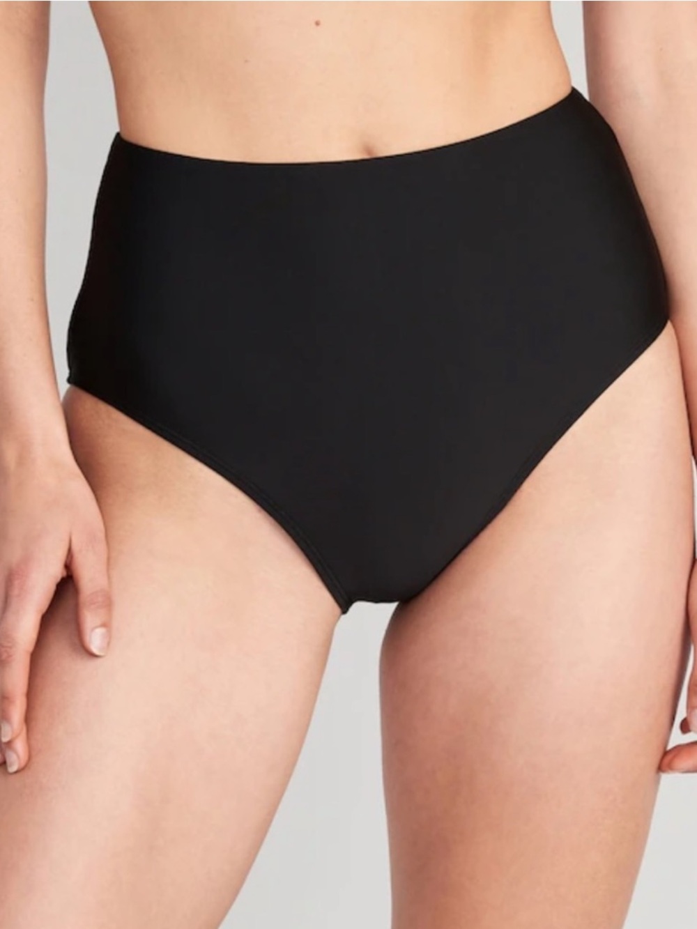 Old Navy NWT Black Classic High Rise Bikini Bottoms Size Medium